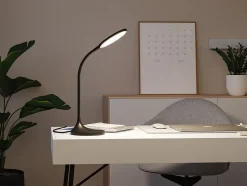 Lampe de bureau LED Mejan 4000K 1200lm 15W Noir mat