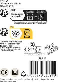 Lampe de bureau LED Numis White Switch 1000lm 11W Argent