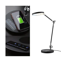 Lampe de bureau LED Numis QI White Switch 1000lm 11W Noir