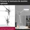 Lampe de bureau LED Numis White Switch 1000lm 11W Blanc