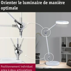 Lampe de bureau LED Numis QI White Switch 1000lm 11W Blanc