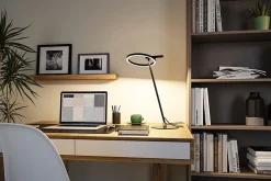 Lampe de bureau LED Odila Tunable White 650lm 10,4W Noir mat, Chrome