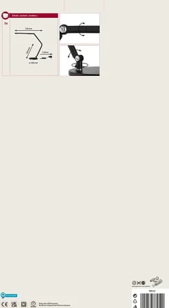 Lampe de bureau LED 3-Step-Dim FlexBar White Switch 700lm 9,5W Noir