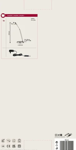 Lampe de bureau LED Zed 3000K 359lm 5W Acier brossé