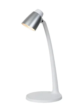 Lampe de bureau LUDO en synthétique avec LED intégré - Blanc - Lucide