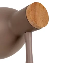 Lampe de bureau 'MARIE' en métal et bois, E14, brun, hauteur 36,5 cm