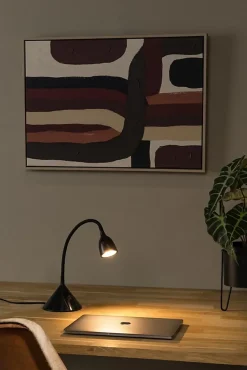 Lampe de bureau MILO en abs avec LED intégré - Noir - Lucide