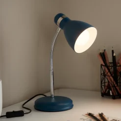 Lampe de bureau Naraji E27 IP20 bleu