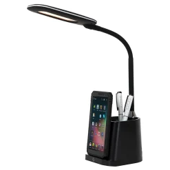 Lampe de bureau PENNY en abs avec LED intégré - Noir - Lucide