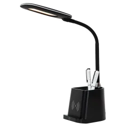 Lampe de bureau PENNY en abs avec LED intégré - Noir - Lucide