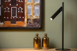 Lampe de bureau PHILON en aluminium avec LED intégré - Noir - Lucide