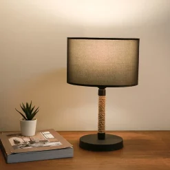 Lampe de bureau Rayleigh E27 hauteur 37 cm noir lux.pro