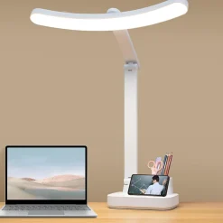 Lampe de Bureau Sans Fil Rechargeable avec Grande Batterie 4000MAH blanc