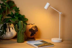 Lampe de bureau TIPIK en métal avec LED intégré - Blanc - Lucide