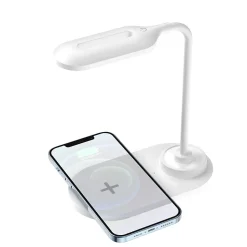 Lampe de bureau USB avec charge à induction 15W blanc Bigben