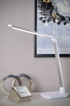 Lampe de bureau VARIO LED en métal avec LED intégré - Blanc - Lucide