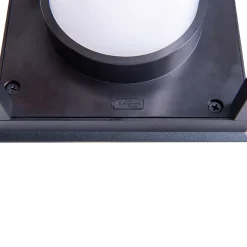 Lampe de camping/de socle à LED h : 28cm , pour l'extérieur, lampe de socle - métal et plastique noir, avec LED intégrée