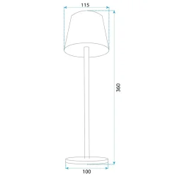 LAMPE DE CHEVET APP1366-T BROWN