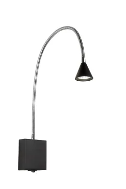 Lampe de chevet BUDDY en métal avec LED intégré - Noir - Lucide