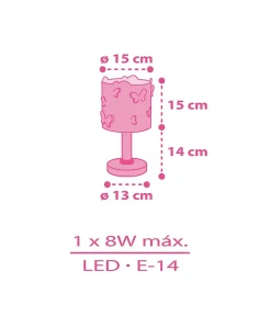 Lampe de chevet Butterfly Papillon