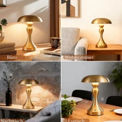 Lampe de chevet led nettlife tactile, intensité variable, sans fil, rechargeable par usb, style vintage