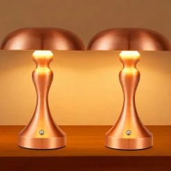 Lampe de chevet led nettlife tactile, intensité variable, sans fil, rechargeable par usb, style vintage