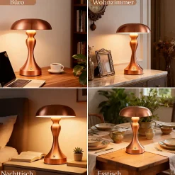 Lampe de chevet led nettlife tactile, intensité variable, sans fil, rechargeable par usb, style vintage