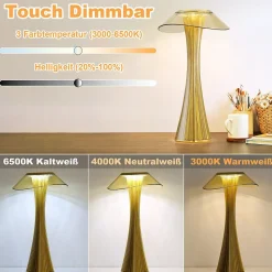 Lampe de chevet led nettlife moderne à intensité variable usb avec 3 niveaux de luminosité lampe de table lampe de table