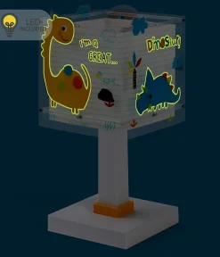 Lampe de chevet LED night light pour enfants Dinos Dinosaures