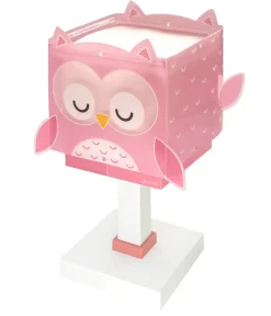 Lampe De Chevet Pour Enfant Little Pink Owl Petite Chouette Rose