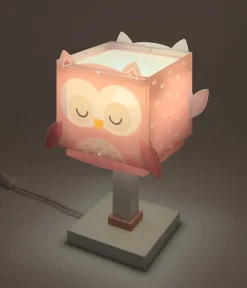 Lampe De Chevet Pour Enfant Little Pink Owl Petite Chouette Rose