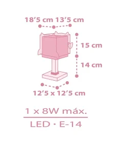 Lampe De Chevet Pour Enfant Little Pink Owl Petite Chouette Rose