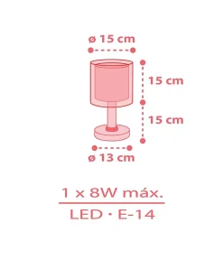 Lampe de chevet pour enfants Rainbow Arc-en-ciel