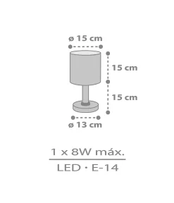 Lampe de chevet pour enfants Sweet Dreams nuage gris