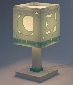 Lampe de chevet pour enfants Moonlight lune et étoiles vert
