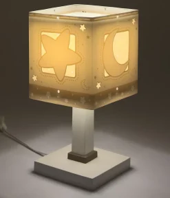 Lampe de chevet pour enfants Moonlight lune et étoiles beige