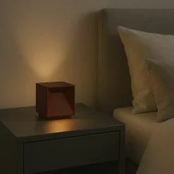 Lampe de chevet sans fil CUBOX Rouille 10cm