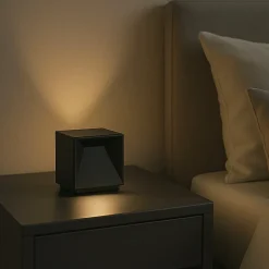 Lampe de chevet sans fil CUBOX Noir 10cm