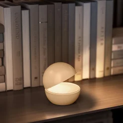 Lampe de chevet sans fil GOOD NIGHT Beige Aluminium D12CM