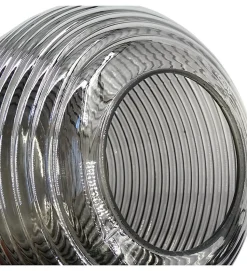 Lampe de chevet Sia verre gris fumé compatible LED