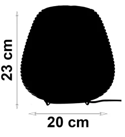 Lampe de chevet Sia verre gris fumé compatible LED