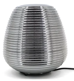 Lampe de chevet Sia verre gris fumé compatible LED