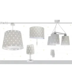Lampe de chevet Stars Étoiles gris