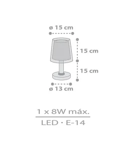 Lampe de chevet Stars Étoiles gris