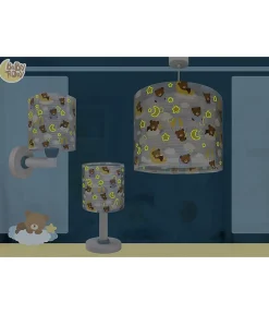 Lampe de chevet Veilleuse LED pour enfants Baby Teddy Oursons Bleu