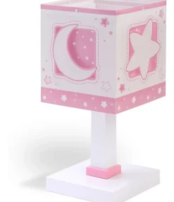 Lampe de chevet Veilleuse LED pour enfants Moonlight lune et étoiles rose