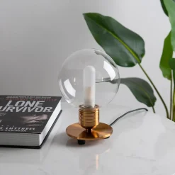 Lampe de chevet vintage dorée en verre - Giani