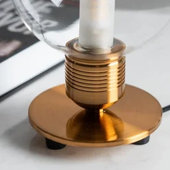 Lampe de chevet vintage dorée en verre - Giani