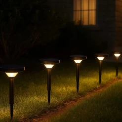 Lampe de Jardin Solaire à Piquet IP65 90lm (lot de 2) - Blanc Neutre 4000K - 5500K - SILAMP