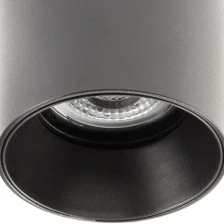Lampe de plafond Faro Barcelona - Stan GU10 max 5W - Métal peint, fixation au plafond, ampoule non incluse - Noir